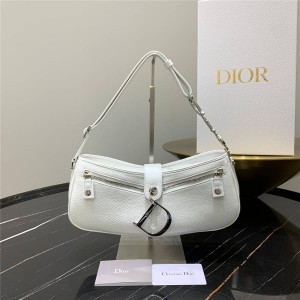 DIOR迪奥化妆品官网代购女包经典款真皮Vintage中古手拎/腋下包