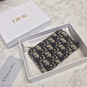 dior法国官网迪奥代购专柜新款男女通用Oblique老花零钱包