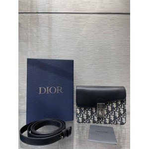 迪奥官网正品奢侈品购物网站男包DIOR ELITE 信使包腰包1GABO015