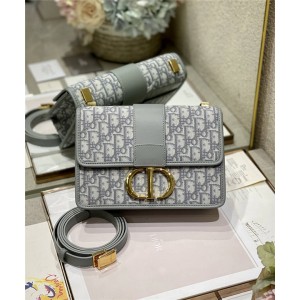dior包包官网价格正品迪奥灰色老花30 MONTAIGNE 手袋M9203