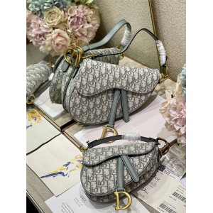 dior官方网站迪奥正品Saddle老花灰色马鞍包M0446/M0447