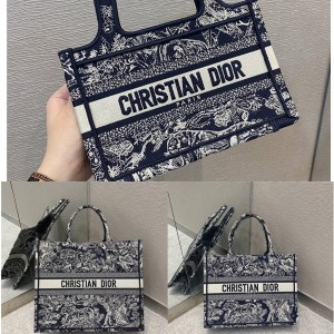 dior专柜官网迪奥代购女包Reverse 茹伊印花BOOK TOTE 购物袋