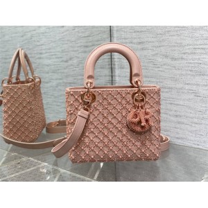 迪奥官网网站DIOR Lady最新限量版重工珠子四格戴妃包