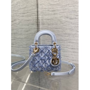 迪奥包包官网价格DIOR Lady限量手工珠子micro系列戴妃包
