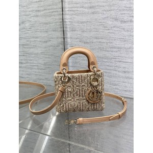 dior法国官网迪奥Lady最新手工珠子micro系列戴妃包