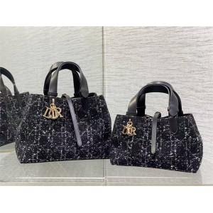 迪奥M2822/M2821 小号/中号 Dior Toujours 手提包（粗花呢）