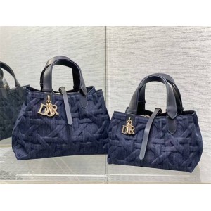 迪奥包M2822/M2821 小号/中号 Dior Toujours 手提包（压花牛仔布）