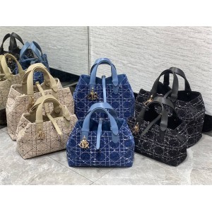 迪奥官网M2822/M2821 小号/中号 Dior Toujours 手提包（粗花呢）