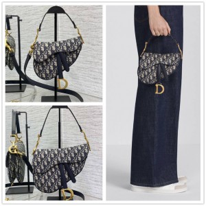 dior香港官网迪奥 M0456/M0455 老花马鞍包（附肩带）