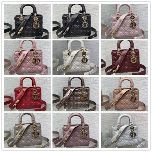 迪奥包 M0538 小号 Lady Dior My ABC 字母肩带四格戴妃包