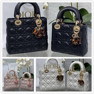 迪奥价格 M0505/M0531 Lady Dior 迷你/小号琳琅吊饰肩带戴妃包