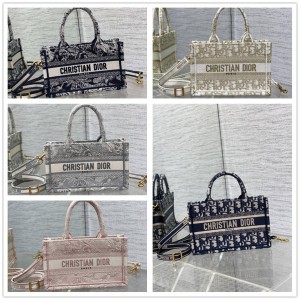 迪奥dior官网 S5573 迷你 Book Tote 刺绣托特包（肩带款）