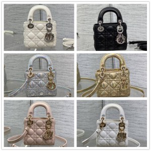迪奥专卖店 S0856 Lady Dior Micro 超迷你戴妃包（珠光）