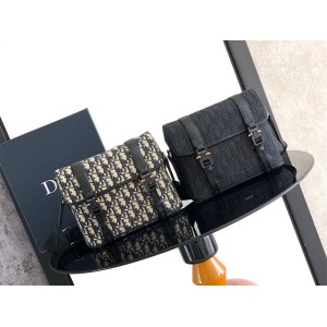 dior官方网站迪奥 1ESPO333 Hit The Road 老花翻盖信使包