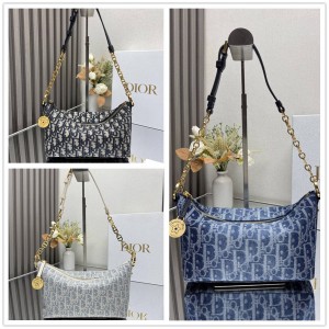 dior官方网站迪奥 S3202 Diorstar Hobo 链条手袋（老花