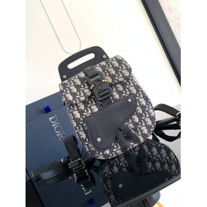 dior官方网站迪奥 1ADBA086 OBLIQUE 迷你马鞍双肩包（老花）