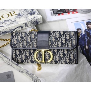Dior/迪奥中文官网包包30 Montaigne蒙田Oblique提花帆布手拿包