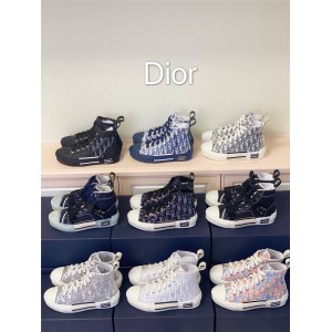 迪奥官网B23 Dior Oblique奢侈品寄卖店高帮运动鞋板鞋平底休闲鞋3SH118