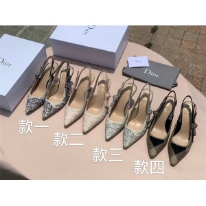 dior正品查询迪奥官网奢侈品购物网站J'ADIOR 刺绣蝴蝶结凉鞋网鞋高跟鞋