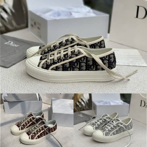 迪奥香港官网代购正品女士Oblique 印花WALK'N'DIOR 运动鞋