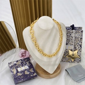 DIOR迪奥官网奢侈品打折网站CD NAVY 项链N1311