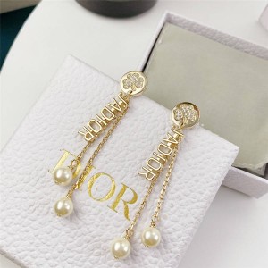 DIOR迪奥官网全球最大奢侈品网站J'ADIOR链条珍珠吊坠耳环